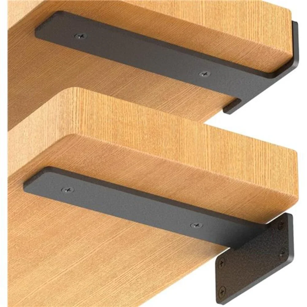 6 Pack Floating Shelf Brackets, 6 Inch Heavy Duty Industrial Shelf Bracket